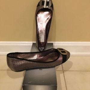 Bronze metallic flats